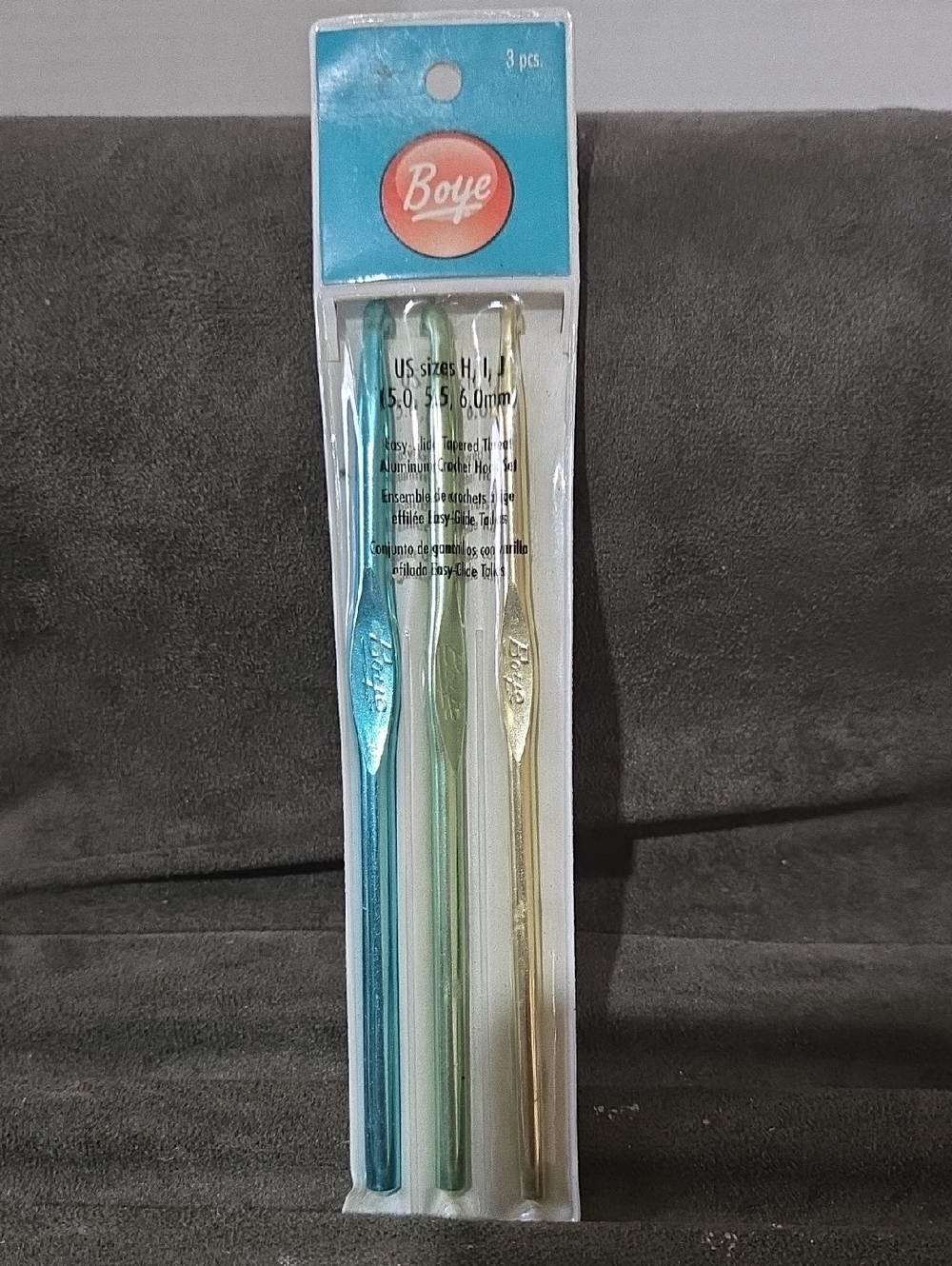Metallic Crochet Hook Set - 5.0, 5.5, 6.0 mm set